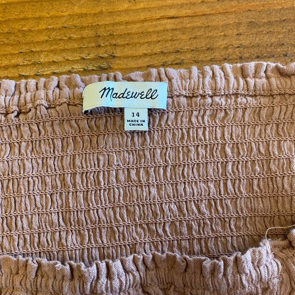 Pink Madewell Peasant Top - Picture 3 of 3